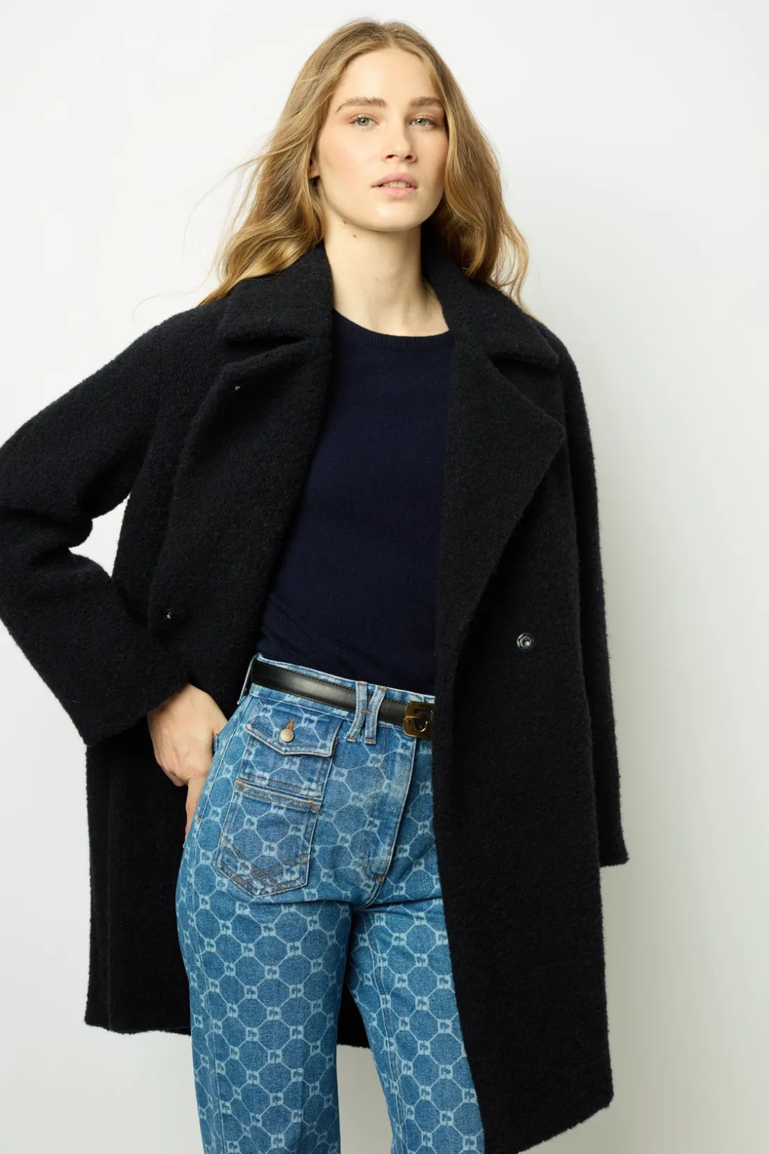 Gerard Darel Bouclette mid-length coat - LYSANDRA | Coats