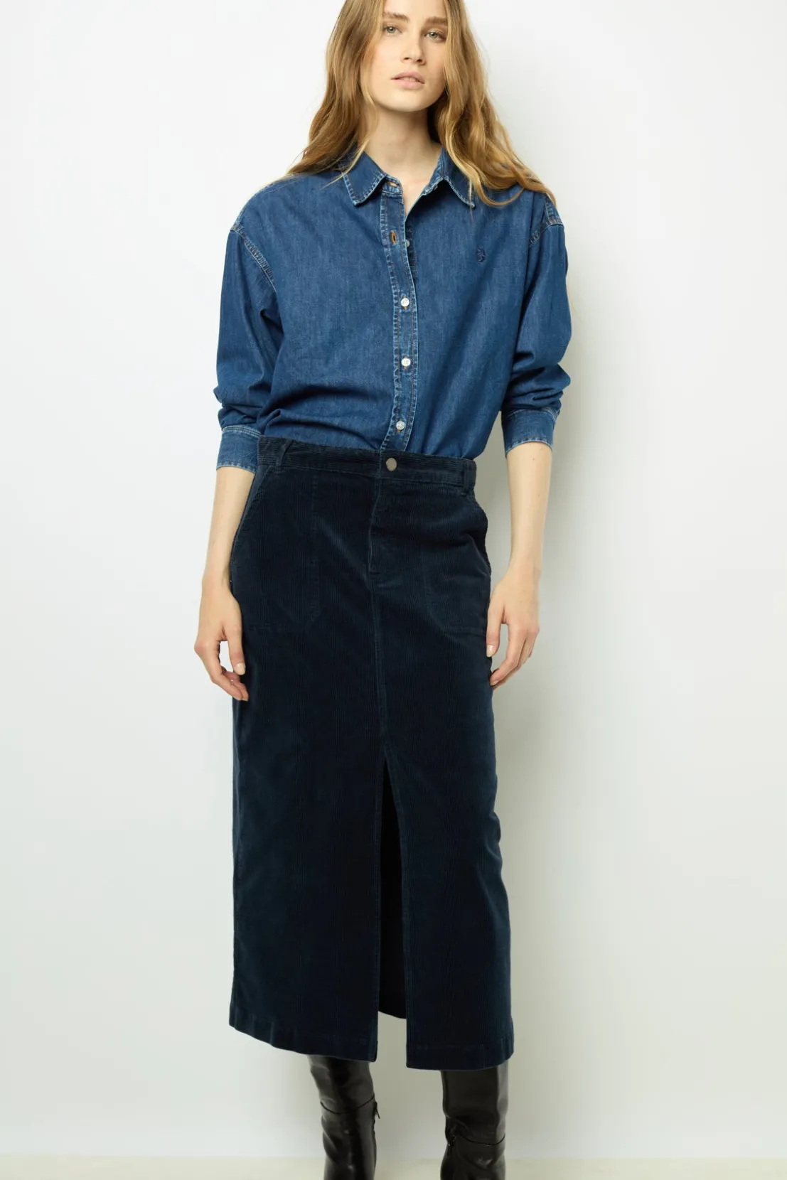 Gerard Darel Corduroy midi skirt - CASSIDIE | Skirts