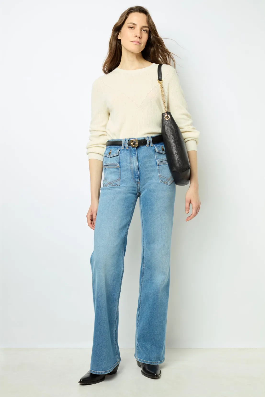 Gerard Darel Fine knit wool round neck sweater - JANINE | Knitwear