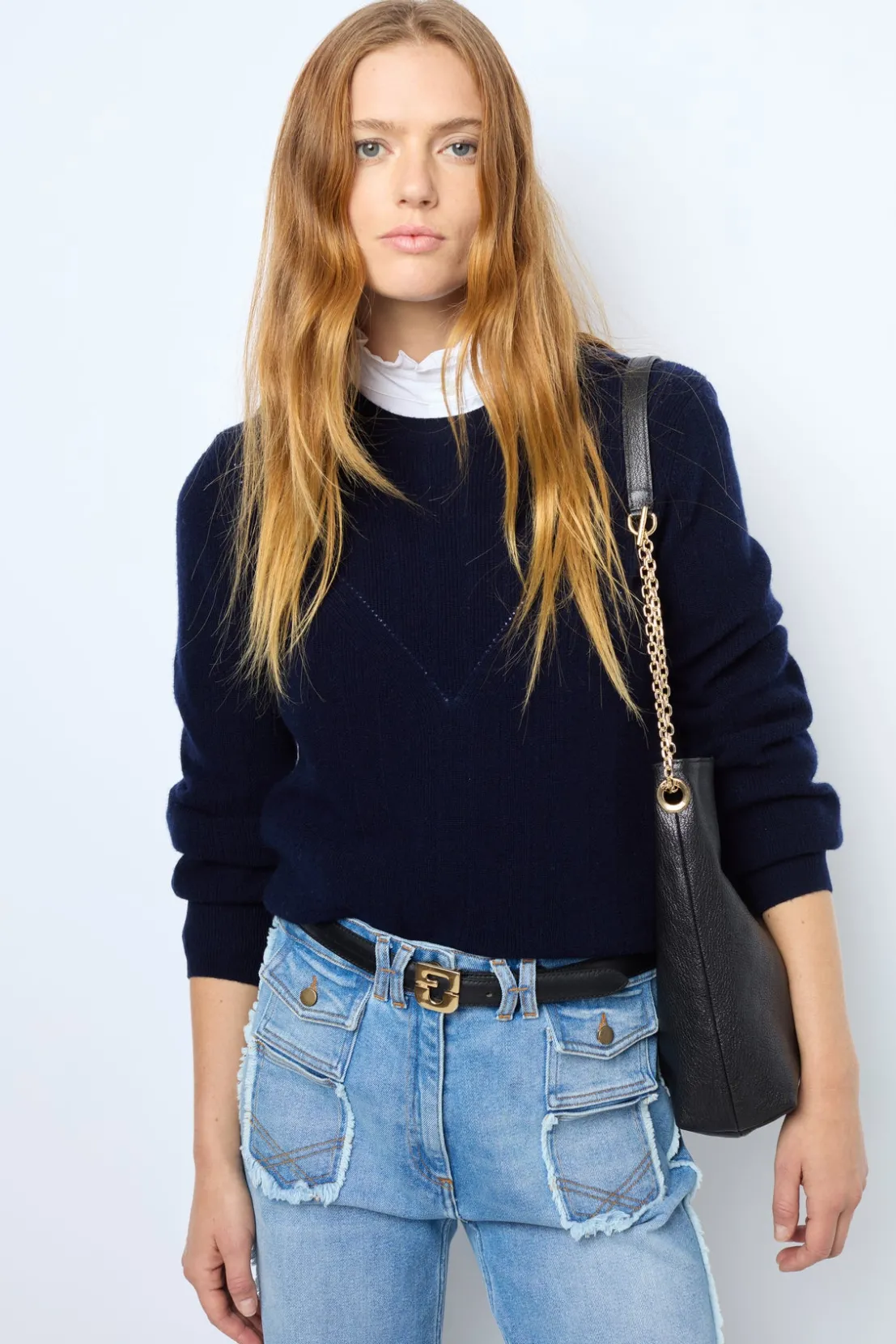 Gerard Darel Fine wool round neck sweater - JANINE | Knitwear