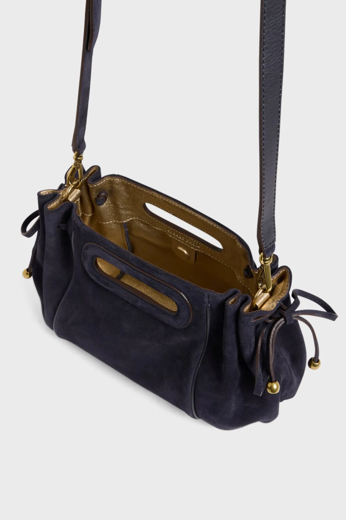 Gerard Darel Handbag in sue"])self.__next_f.push([1,"de leather metallic inside - MINI DANY | Shoulder Bags
