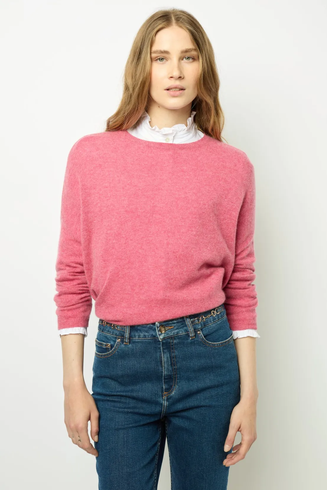 Gerard Darel Loose cashmere round neck sweater - JAZMINE | Knitwear