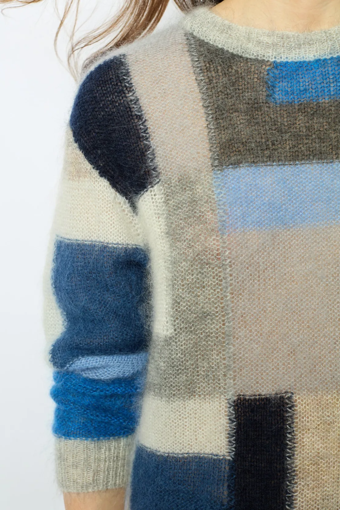 Gerard Darel Mohair color block sweater - JANYCE | Knitwear