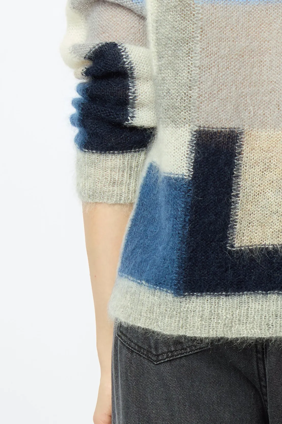 Gerard Darel Mohair color block sweater - JANYCE | Knitwear