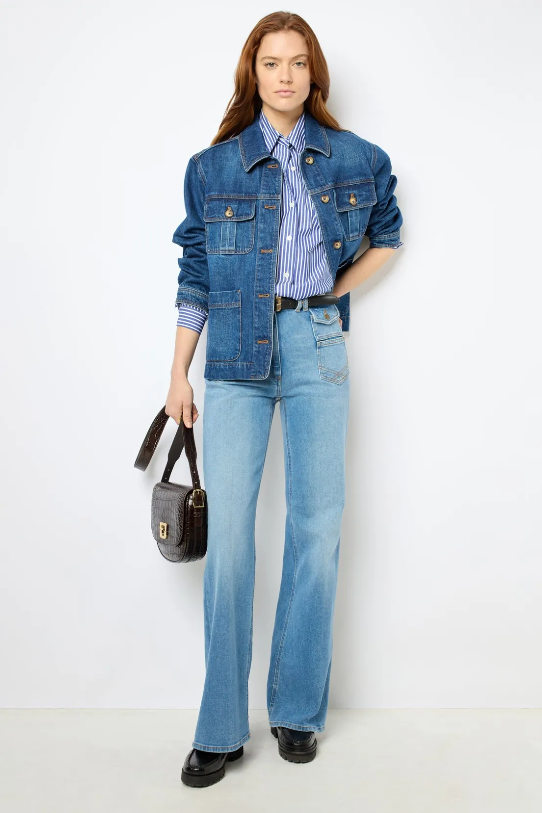 Gerard Darel Raw denim jacket - MARCELLINE | Jackets