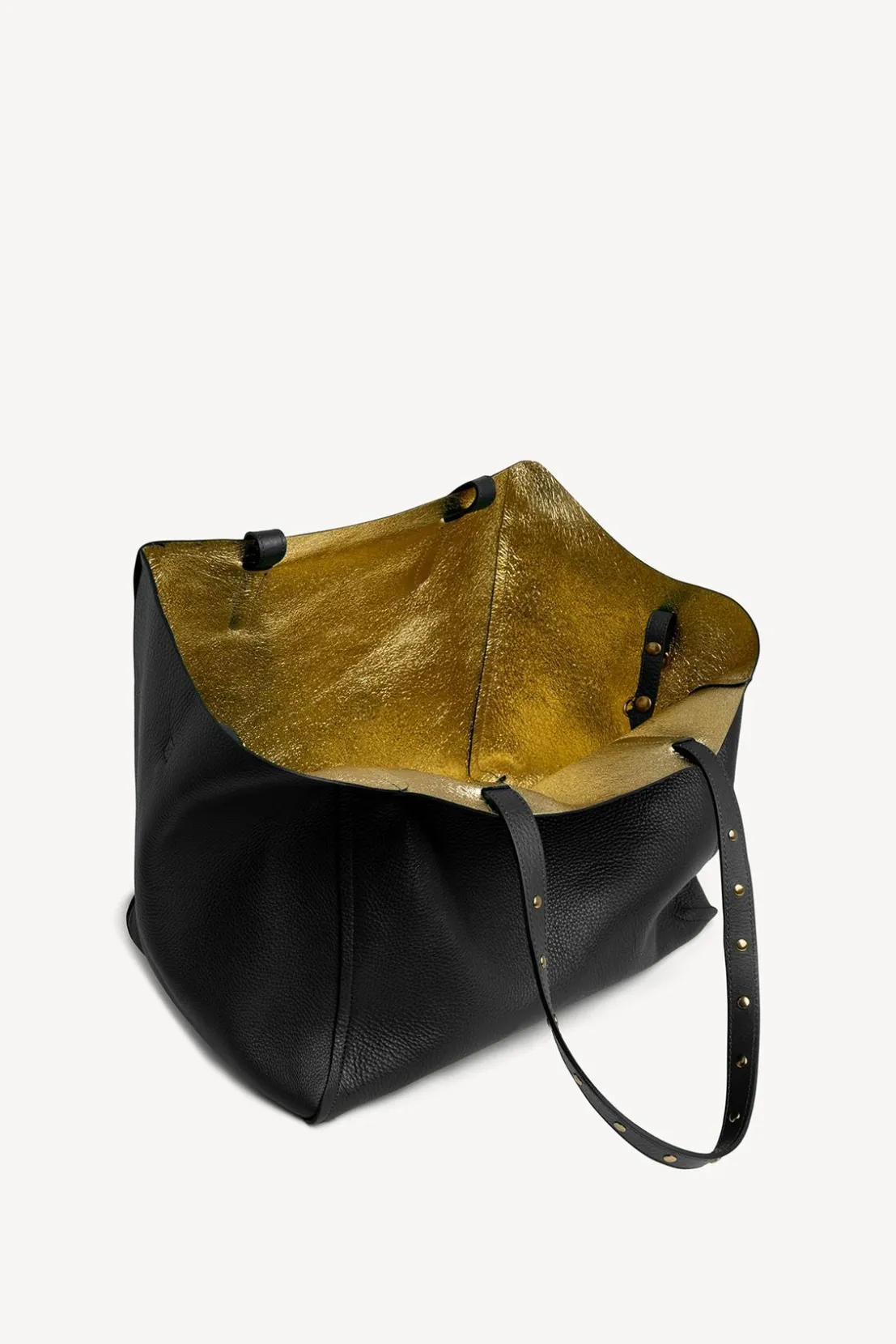 Gerard Darel Shopping bag in grainy leather metallic inside - SIMPLE 2 | Handbag | Cabas & Tote Bags