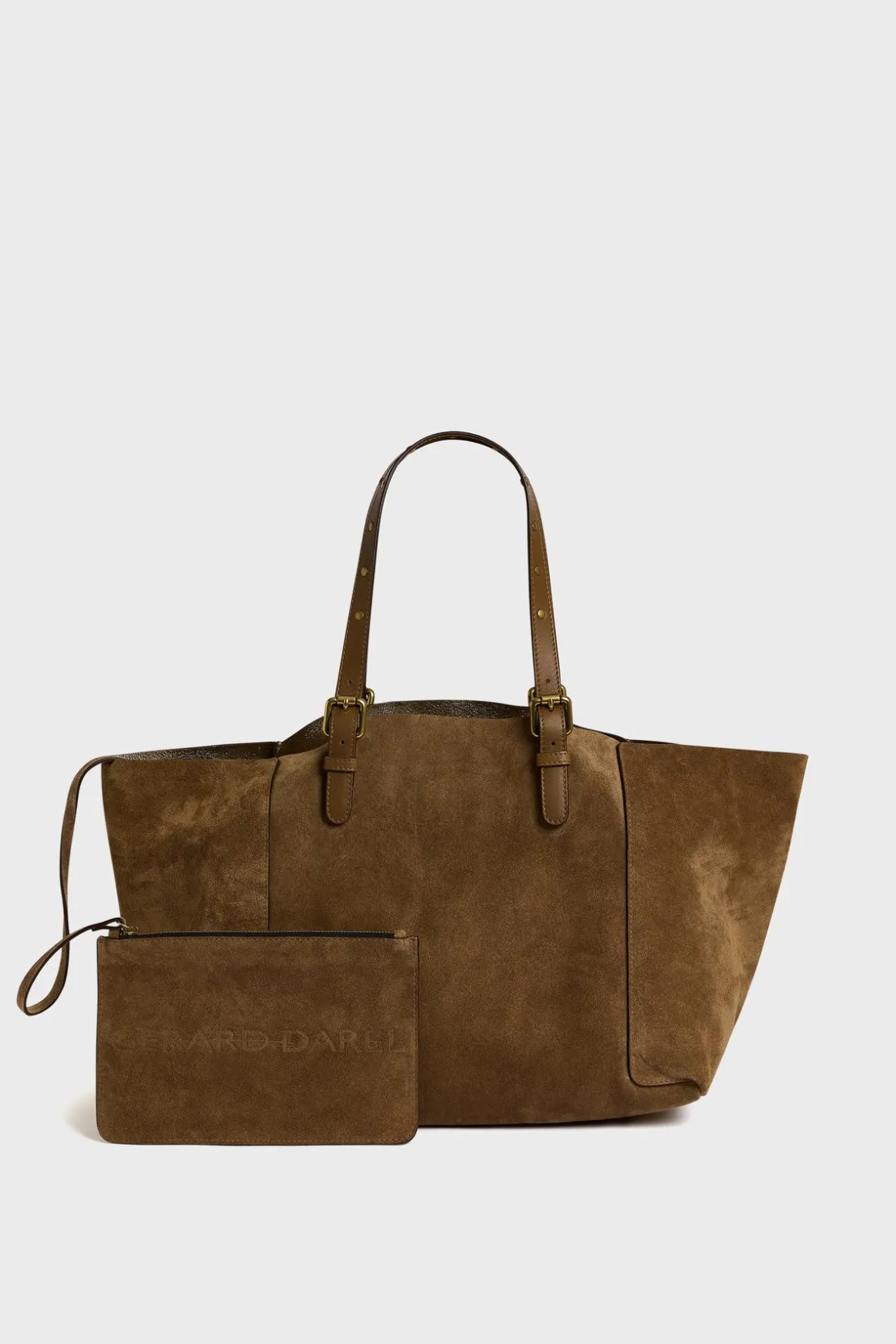 Gerard Darel Shopping bag in suede leather metallic inside - SIMPLE BAG | Handbag
