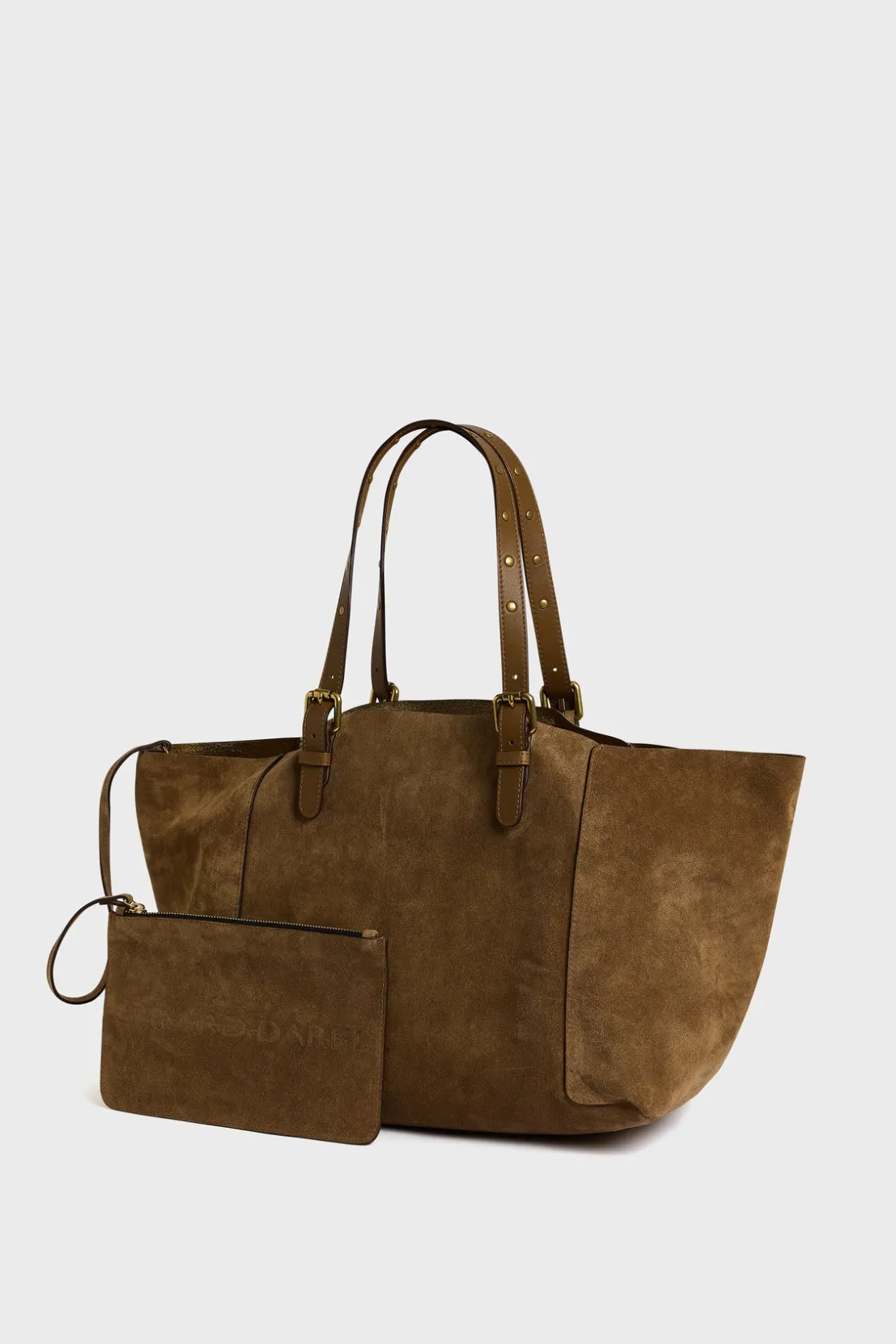 Gerard Darel Shopping bag in suede leather metallic inside - SIMPLE BAG | Handbag